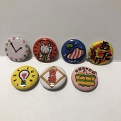 昭和レトロ ロッテリア 缶バッジ 7個セット 非売品 レア品 ノベルティ