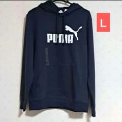【新品未使用】PUMA フード付きパーカー ネイビーLプルオーバーパーカーのサムネイル