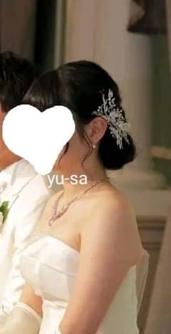 ブライダル　ヘッドドレス　シルバーリーフのサムネイル