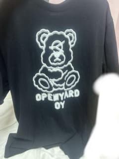 OY 半袖Tシャツ ブラック ベア刺繍