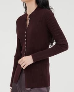 imperf / Long Sleeve Rib Cardiga - メルカリ