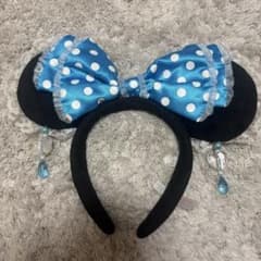 ディズニー カチューシャ 水色 ドットのサムネイル