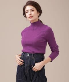 りんか様専用 新品 ナノ・ユニバース シアバターオイル加工ハイネックリブニットのサムネイル