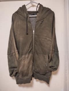ZARA ヴィンテージ ジップアップフーディパーカー XS-S ダメージ加工のサムネイル