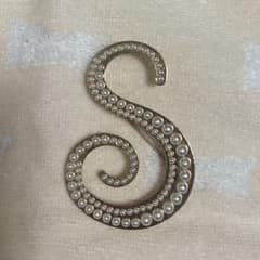【富士さん様専用】イニシャルブローチ　Sのサムネイル