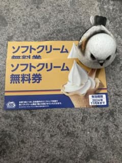 ミニストップ　ソフトクリーム無料引換券　2枚のサムネイル
