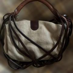Ampersand アンパサンド　メッシュレザーバッグ/かごバック　ブラウン Ampersand アンパサンド メッシュレザーバッグ/かごバック