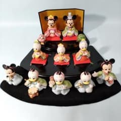 傷みあり】即日出荷 ディズニー 陶器製 雛人形 三人官女 五人囃子10