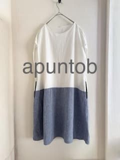 apuntob アプントビー　リネン　フレンチスリーブワンピース apuntob アプントビー リネン フレンチスリーブワンピース - メルカリ