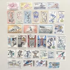外国切手32枚（チェコスロバキア：スポーツ、オリンピックなど