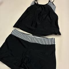 レディース セパレート水着 ブラック ストライプ - メルカリ