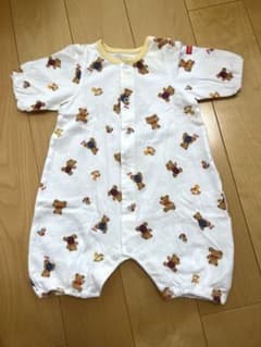 【mikihouse】クマ柄ロンパース ホワイトのサムネイル