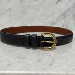 COACH コーチ レザーベルト ブラック ゴールドバックル 本革 ブラック