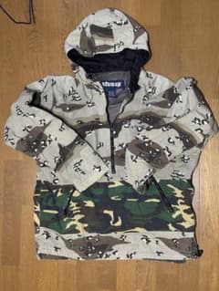 希少 90sOLD STUSSY 紺タグ アノラックパーカーチョコチップカモ Lのサムネイル