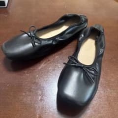 ブラックバレエシューズ リボン付きのサムネイル