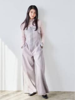 【美品】リリーブラウン デニムベアオールインワンのサムネイル