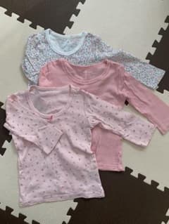 女の子 長袖 肌着　90 3枚組のサムネイル