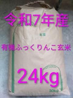 令和7年産有機米ふっくりんこ玄米24kg - メルカリ