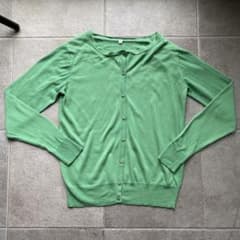 Kate ecru 上品カーディガン M グリーン