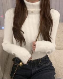 レディース ニット 白のサムネイル
