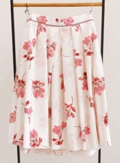 Apuweiser-riche淡花柄膝丈スカートpink 上品ＯＬのサムネイル