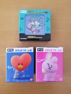 ☆BT21フレンズ ソフビ2箱+ステッカー入り缶ケースセット！のサムネイル