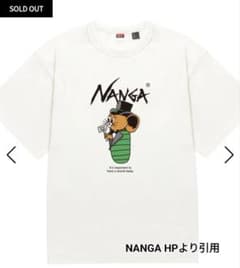 【新品未使用】GO OUT限定 ジェリーウカイ×ナンガ　ロンT 白 サイズL 新品未使用 NANGA ナンガ×ジェリーウカイ エコハイブリッド Tシャツ XL