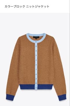 美品 ZARA 2025SS カラーブロック ニットジャケットXLサイズ - メルカリ