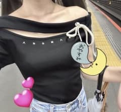 アンドマリー ANDMARY dada ribbon tops black - メルカリ