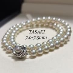 TASAKI アコヤ真珠 ネックレス 7.5 パール 本真珠 グレー テリ強