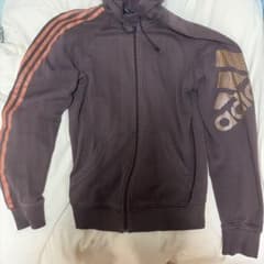 adidas ジップアップパーカー ブラウン Lのサムネイル