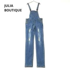 ジュリアブティック　サロペット　オーバーオール　スキニー　ダメージ加工　ラフ　楽