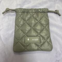 ATAO グレー キルティングポーチ