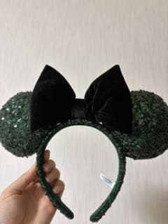 東京ディズニーリゾート カチューシャ スパンコール ダークグリーンのサムネイル