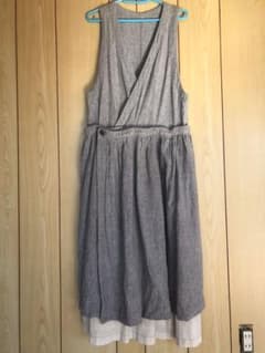 超お買い得！リネンワンピース　シェルボタンのサムネイル
