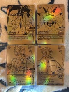 データカードダス W爆裂インパクト ゴールド神龍キャンペーン 4枚