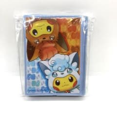 デッキシールド　ロコン　アローラロコン　ポンチョ　ピカチュウ デッキシールド アローラロコン＆ロコンポンチョのピカチュウ 64枚
