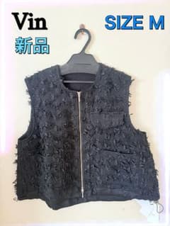 Vin カットジャガードダブルジップジレ ブラック　ヤマダヤ　スコットクラブ 新品！Vin ジャガードダブルジップジレ ブラック ヤマダヤ スコット
