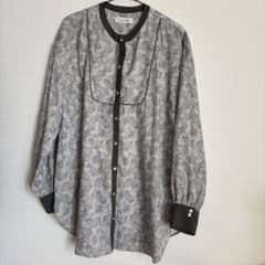 Shel'tter ペイズリー柄 長袖シャツ FREEサイズ グレーグリーン系のサムネイル