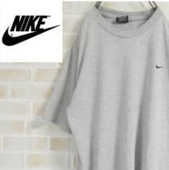 [ギリシャ製]ナイキ 半袖Tシャツ ワンポイント刺繍ロゴ グレー 425のサムネイル