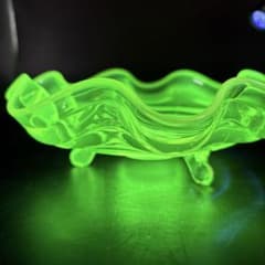 フェントン ワセリン トパーズ オパールセント Fenton ウランガラス 脚