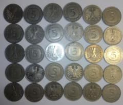 ドイツ 5ドイツマルク旧硬貨 30枚セット - メルカリ