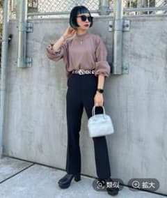 【PAGEBOY】web限定 センタープレスフレアパンツのサムネイル