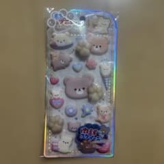 【正規品】もちプニューステッカー　くま　肉球スクイーズ　シールのサムネイル