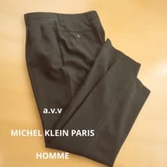 MICHEL KLEIN ツータックパンツ　メンズ　ブラック　76センチのサムネイル