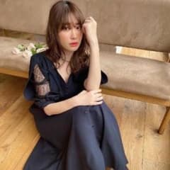 美品】Her lip toインナーレーススリーブワンピース - メルカリ