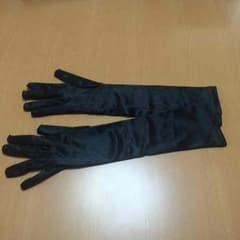 ブライダル用 新婦グローブ 黒のサムネイル