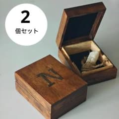 renyu☆説明とプロフ必ずお読み下さい イニシャルボックス initial BOX 頭文字N R 木製 木箱 コンパクト