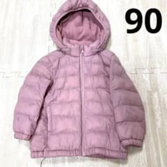 UNIQLO ライトウォームパデットパーカー　中綿　キルティングアウター　90のサムネイル