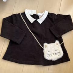 petit main 猫ポケット付きトレーナー90cmのサムネイル